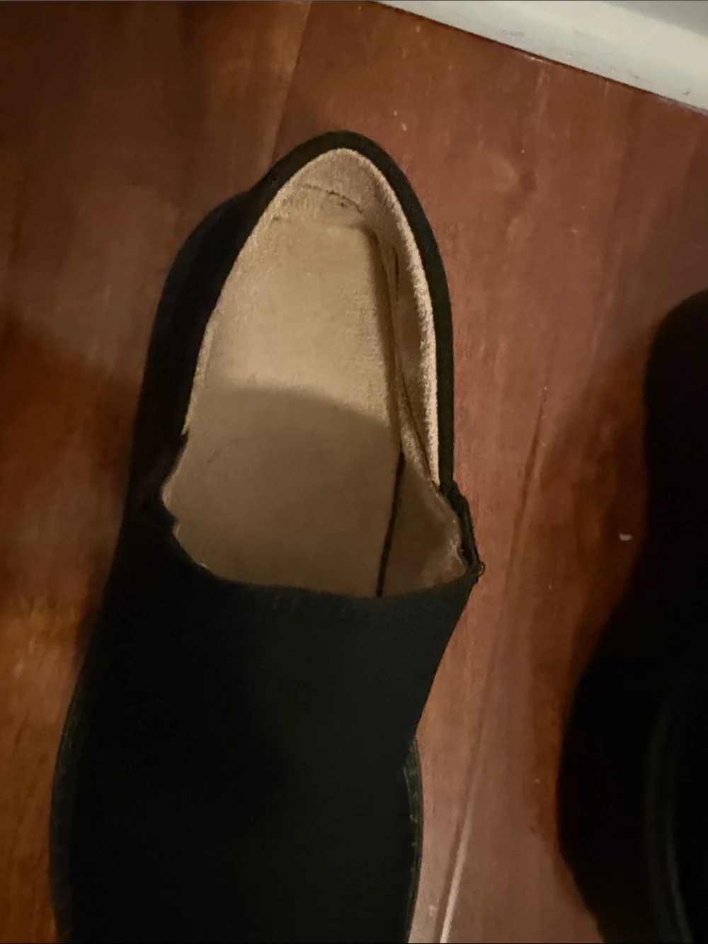 Women's Black Slip-On Platform Shoes